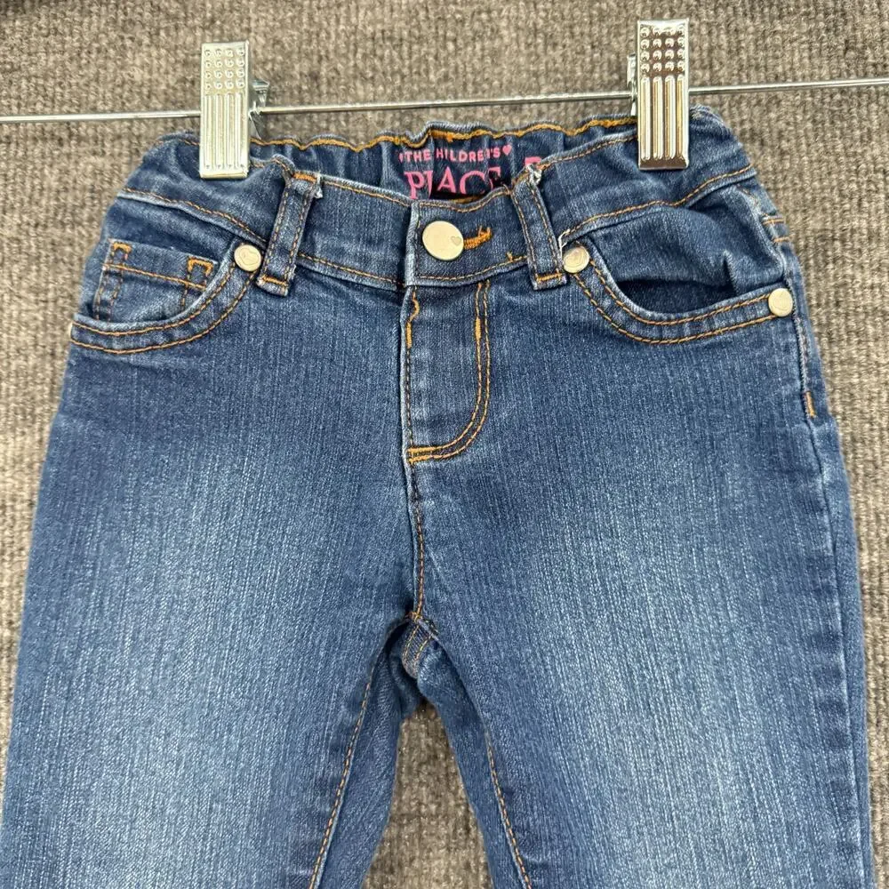 The Childrens Place Infant Girls Bootcut Jeans Size 2T Adjustable Waist Stretch